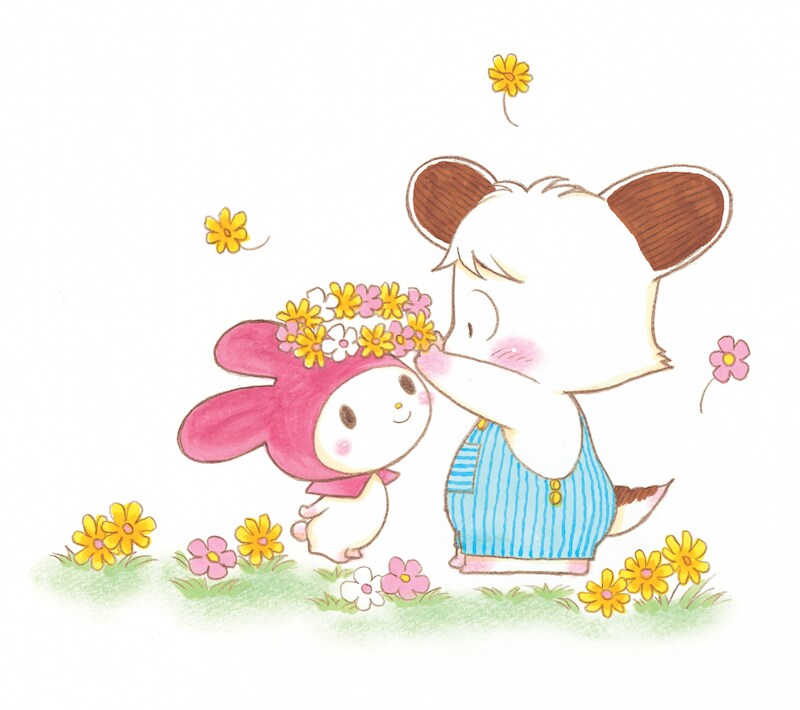 たかなししずえ、マイメロディを描き下ろす！「おはよう！スパンク」と