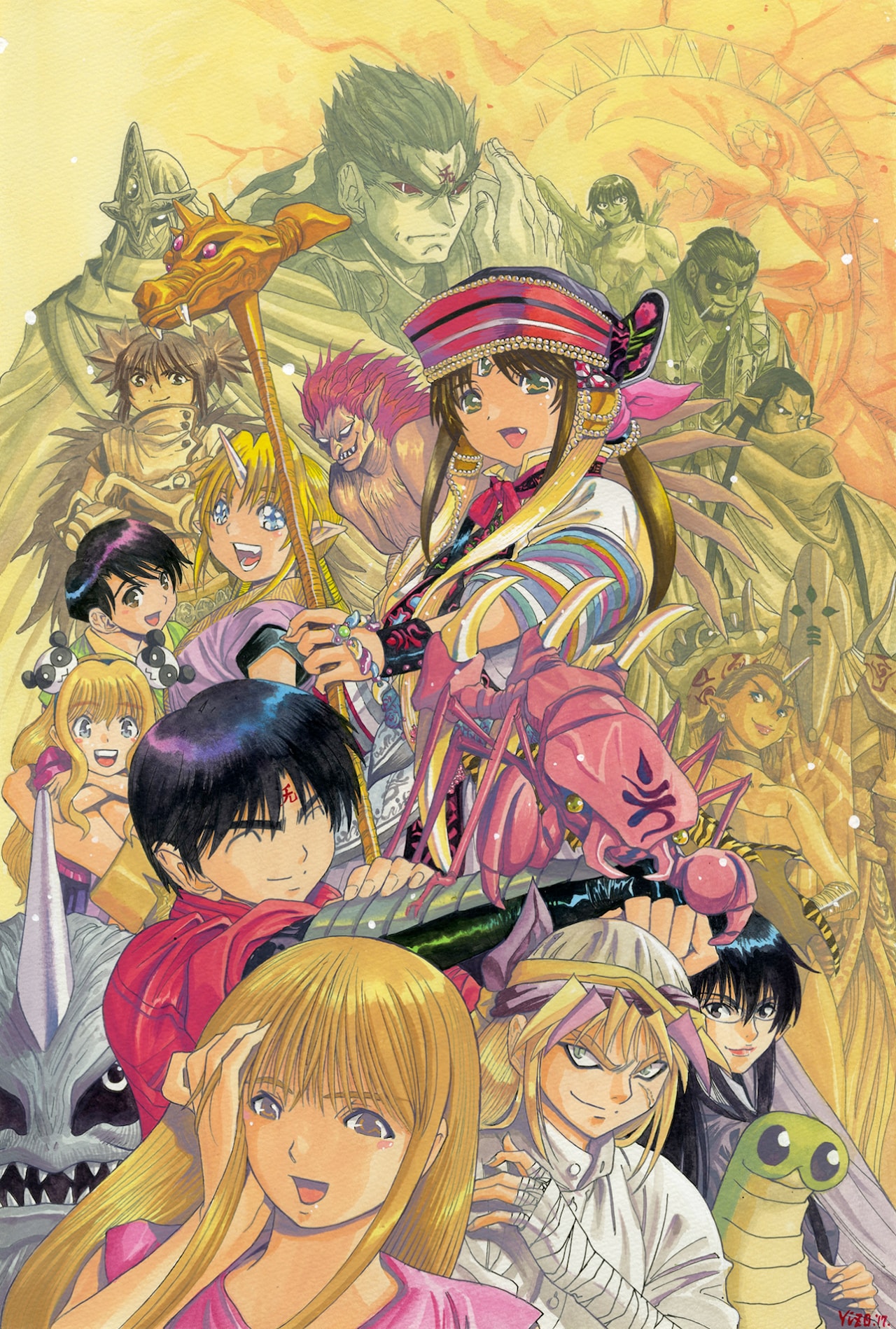 高田裕三「3×3EYES」連載30周年記念の原画展、明神カフェとのコラボも