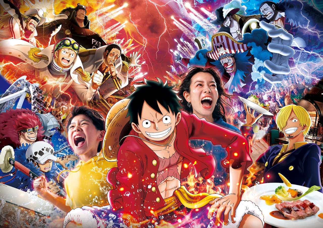 ONE PIECE×USJ ローたちと海上レースするライド、海軍やクロスギルド