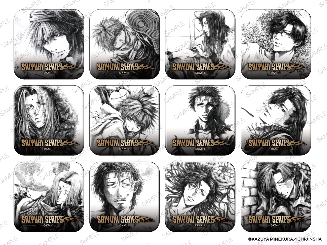 鉛筆画ver. トレーディングスクエア缶バッジ」 [画像ギャラリー 4/5