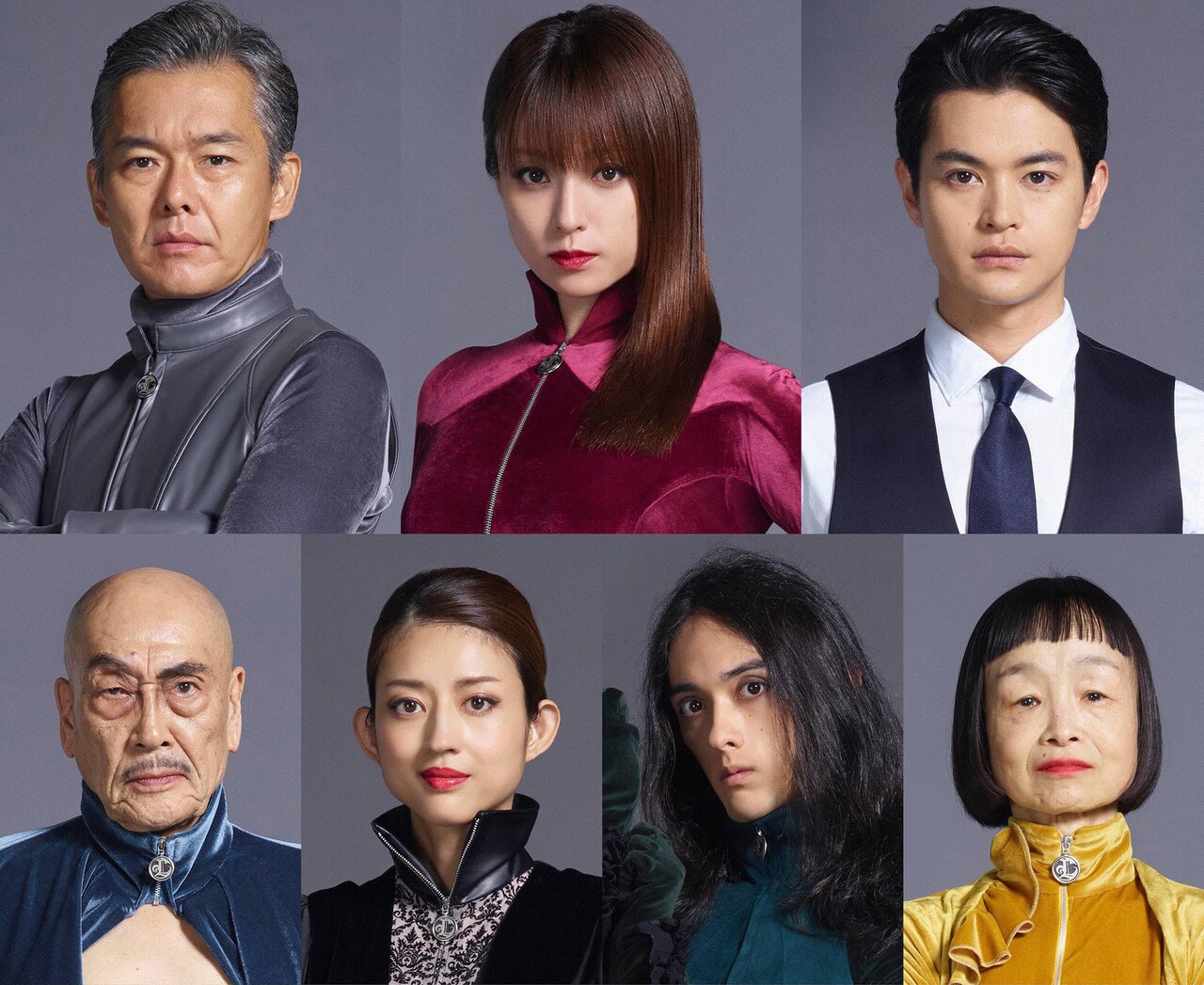 ドラマ「ルパンの娘」キャスト。上段左から渡部篤郎、深田恭子、瀬戸