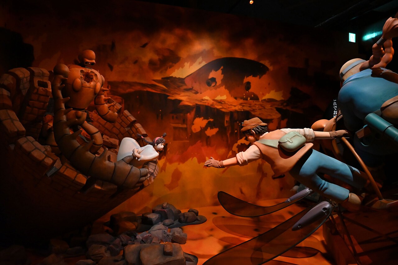 天空の城ラピュタ」より、パズーがシータを救出する様子 ©1986 Hayao