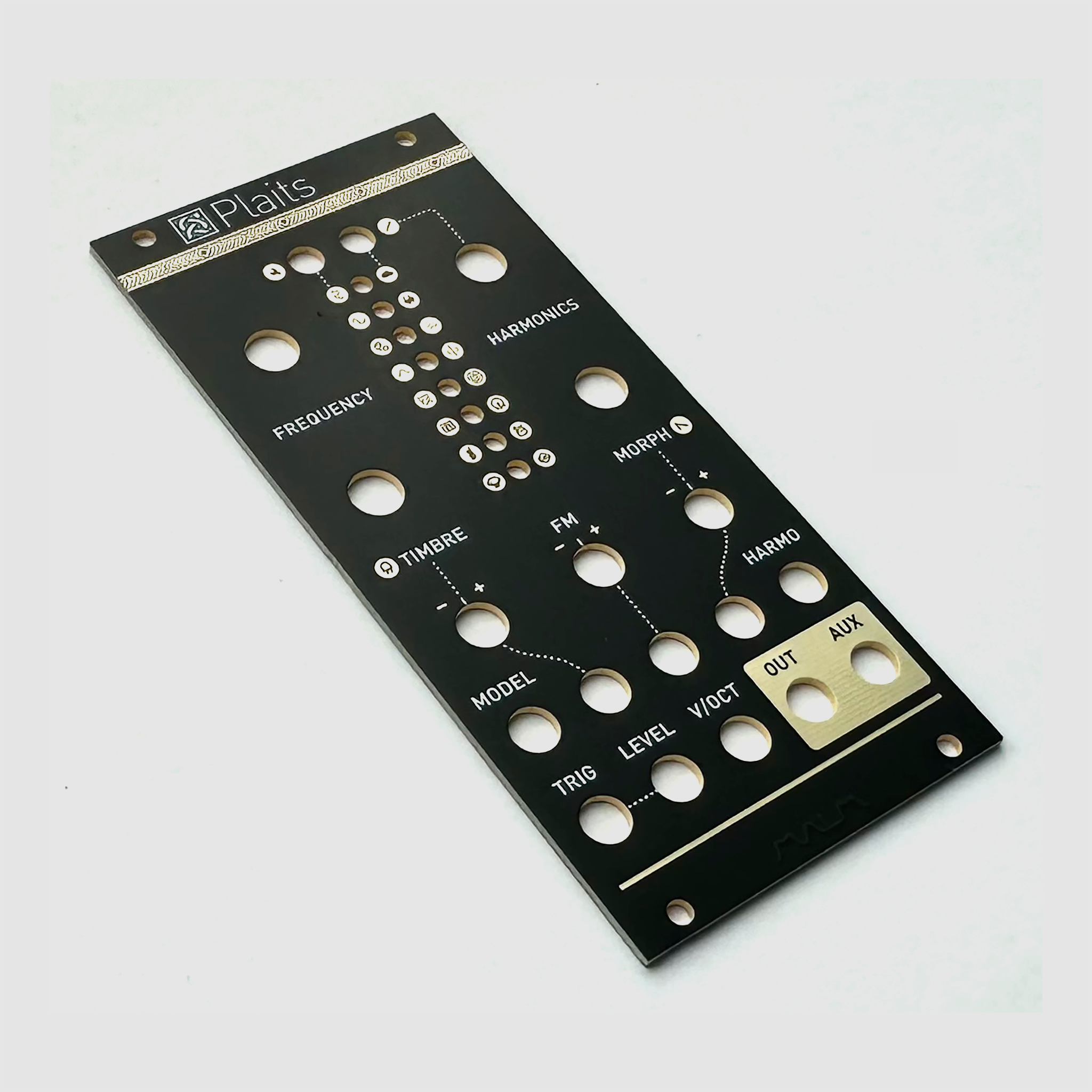 Mutable Instruments Plaits 黒パネル＋純正銀パネル Mutable