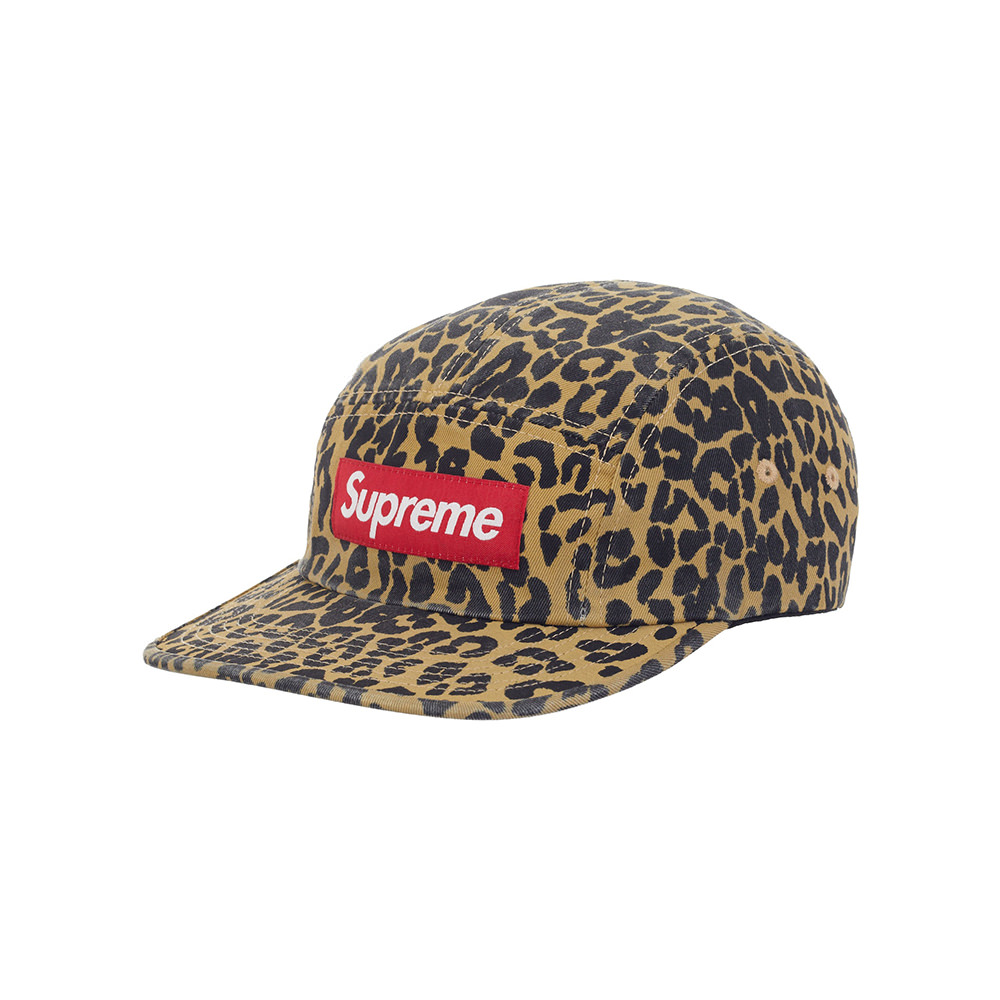Supreme Washed Chino Twill Camp Cap (FW23) LeopardSupreme Washed