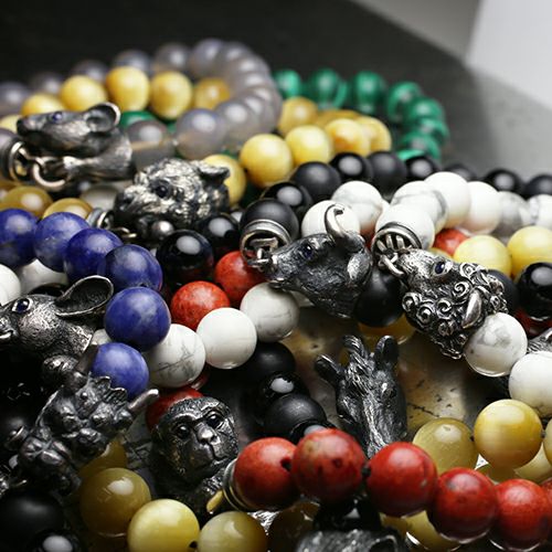 JZMBR2-05)数珠ブレスレット十二支 辰(竜) 【坂元勝彦(現代の名工