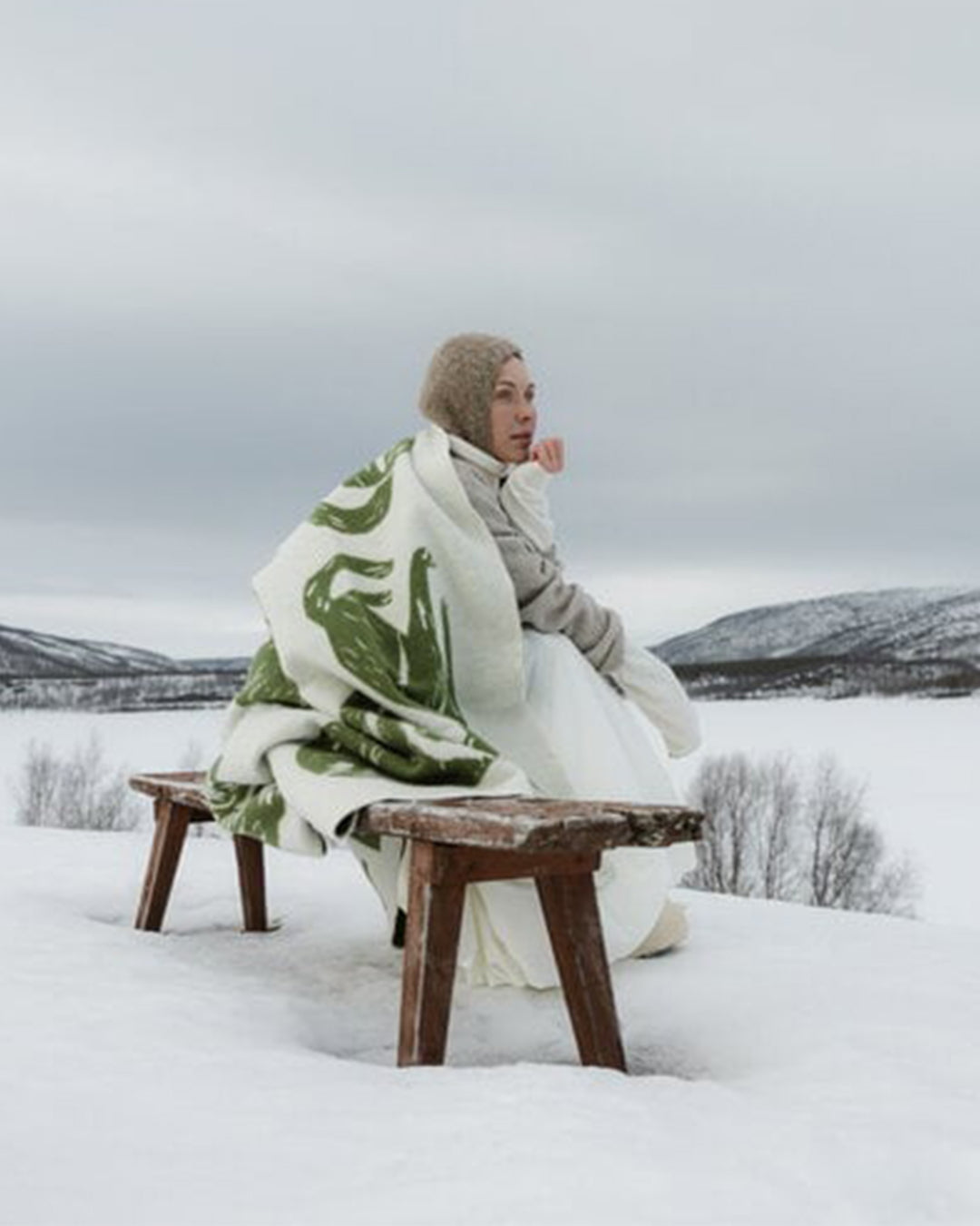 LAPUAN KANKURIT | KISSANPÄIVÄT ウールブランケット（90x130cm）