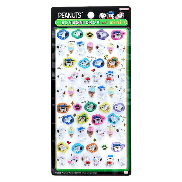 スヌーピー ボンボンドロップシール ミニ (スヌーピー＆きょうだいたち)