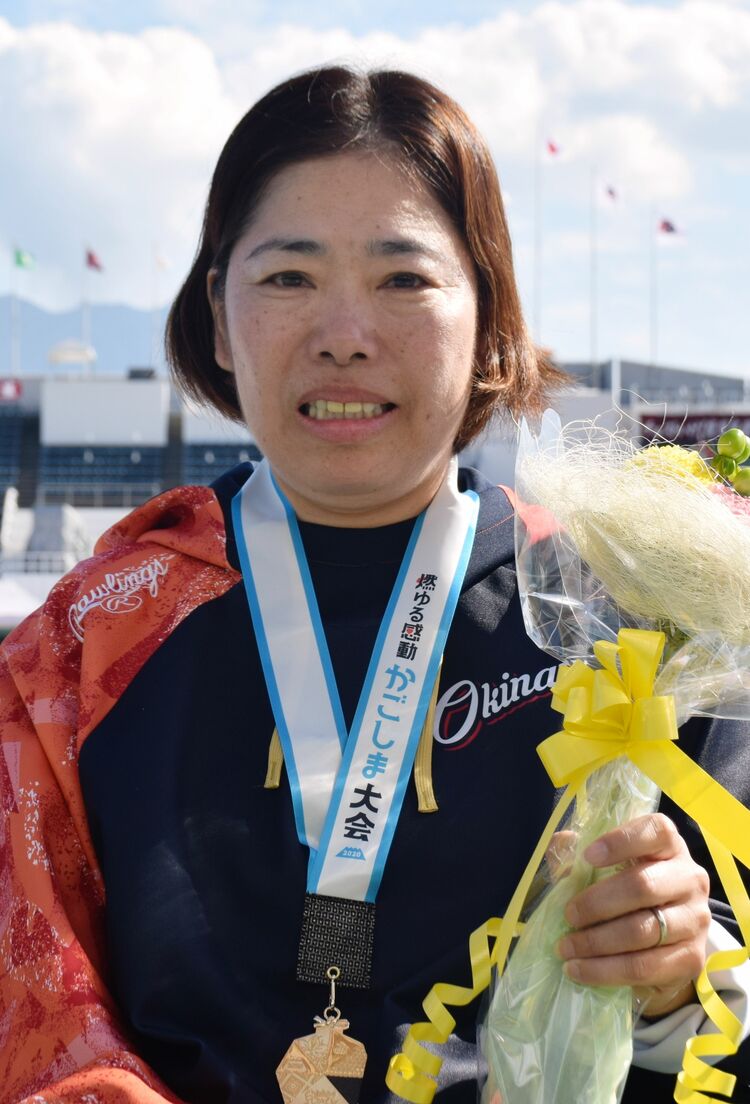 伊波、有言実行の「金」 ソフトボール投げ 全国障害者大会閉幕 沖縄