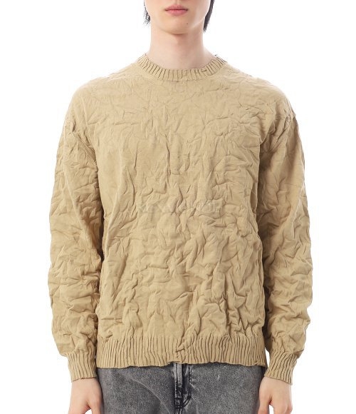 AURALEE]WRINKLED DRY COTTON KNIT P/O BEIGE (A24SP02CS) | 오케이몰
