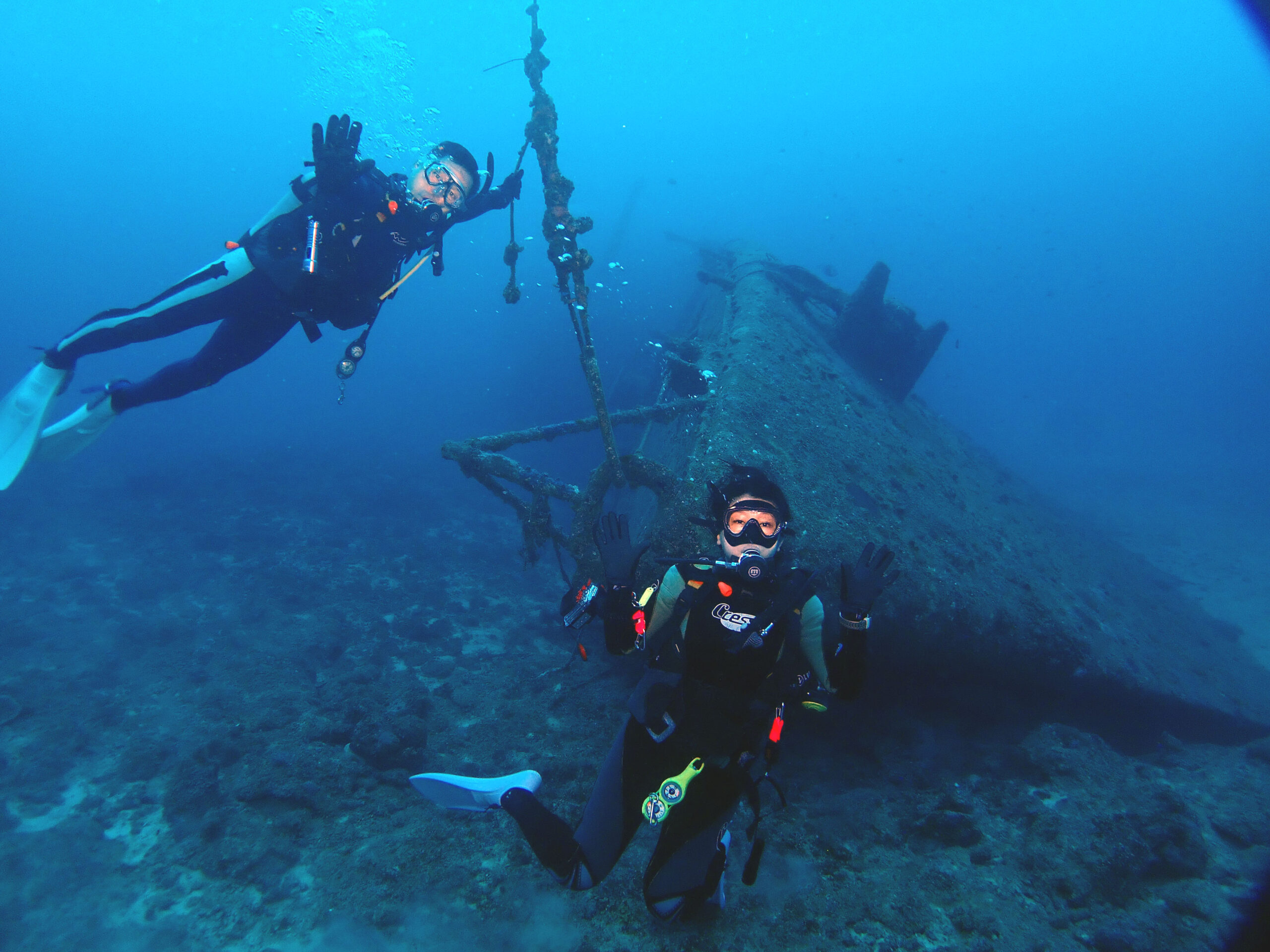 沖縄・古宇利島沖】ファンダイビング☆古宇利島の沖に眠る全長約100m