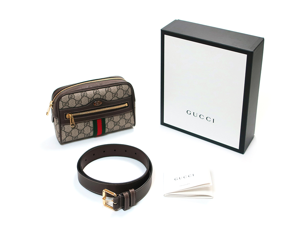 グッチ GGスプリーム オフィディア スモール ベルトバッグ ベージュ