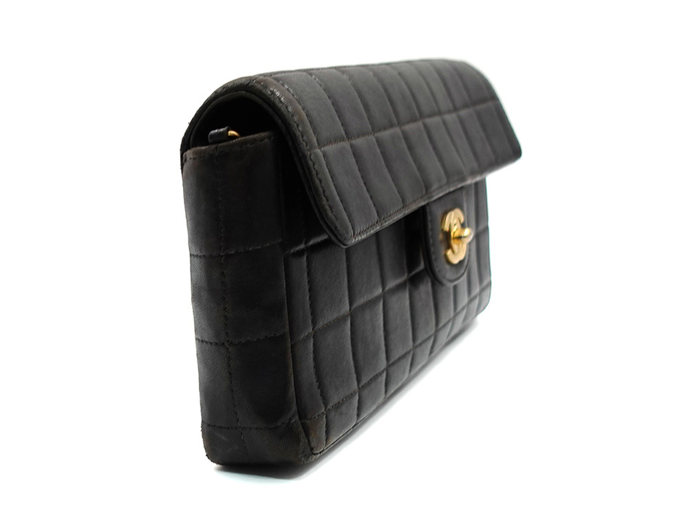 シャネル チョコバー チェーン ショルダーバッグ ブラック A15316