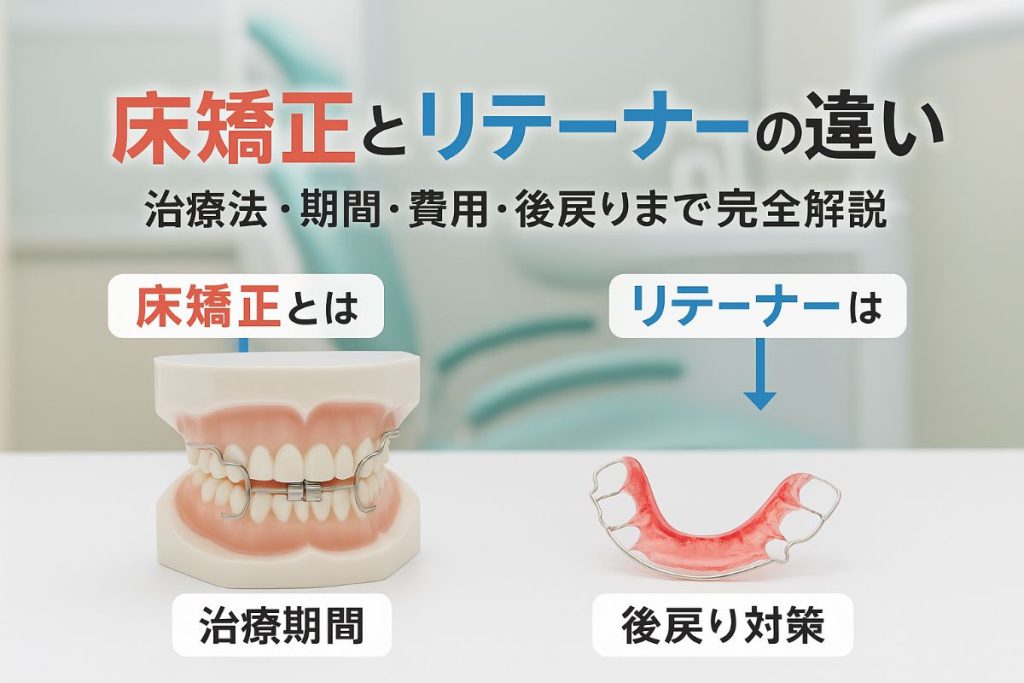 床矯正とリテーナーの違いから治療方法・期間・後戻り対策まで - 小児