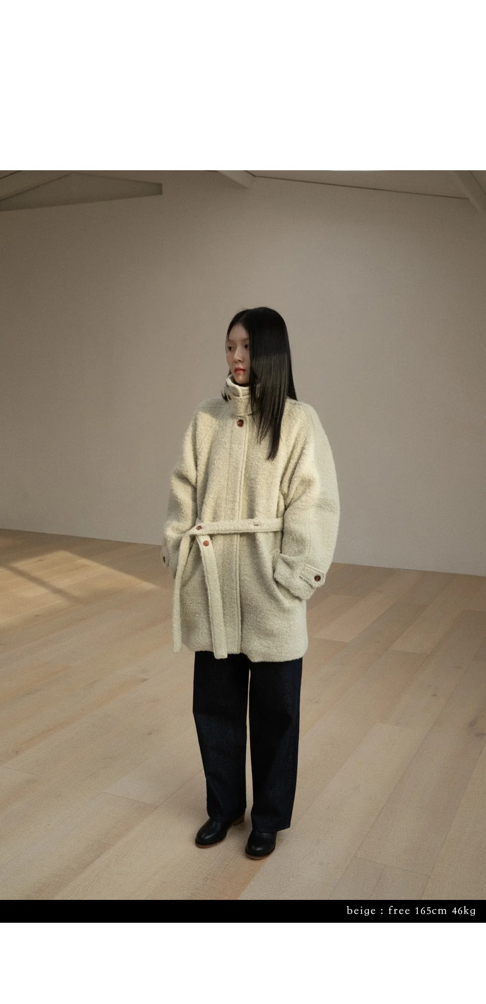 boucle half coat | OHOTORO