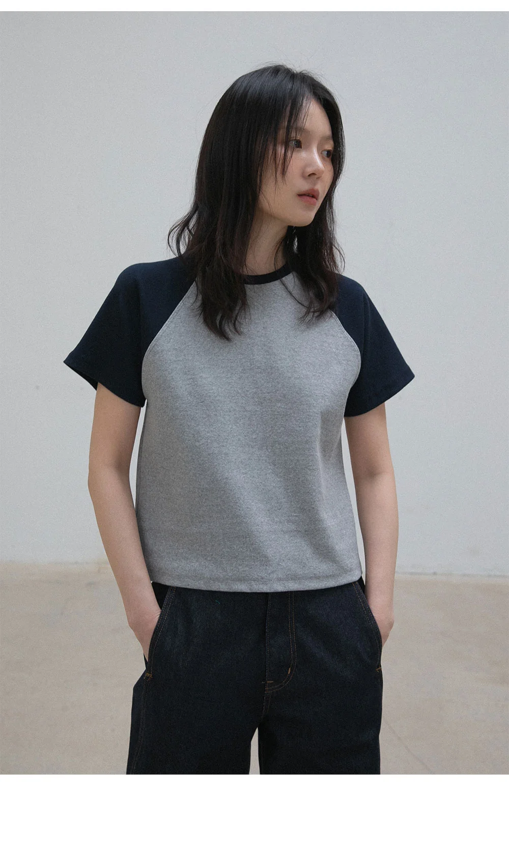 scheme raglan T-shirt | OHOTORO