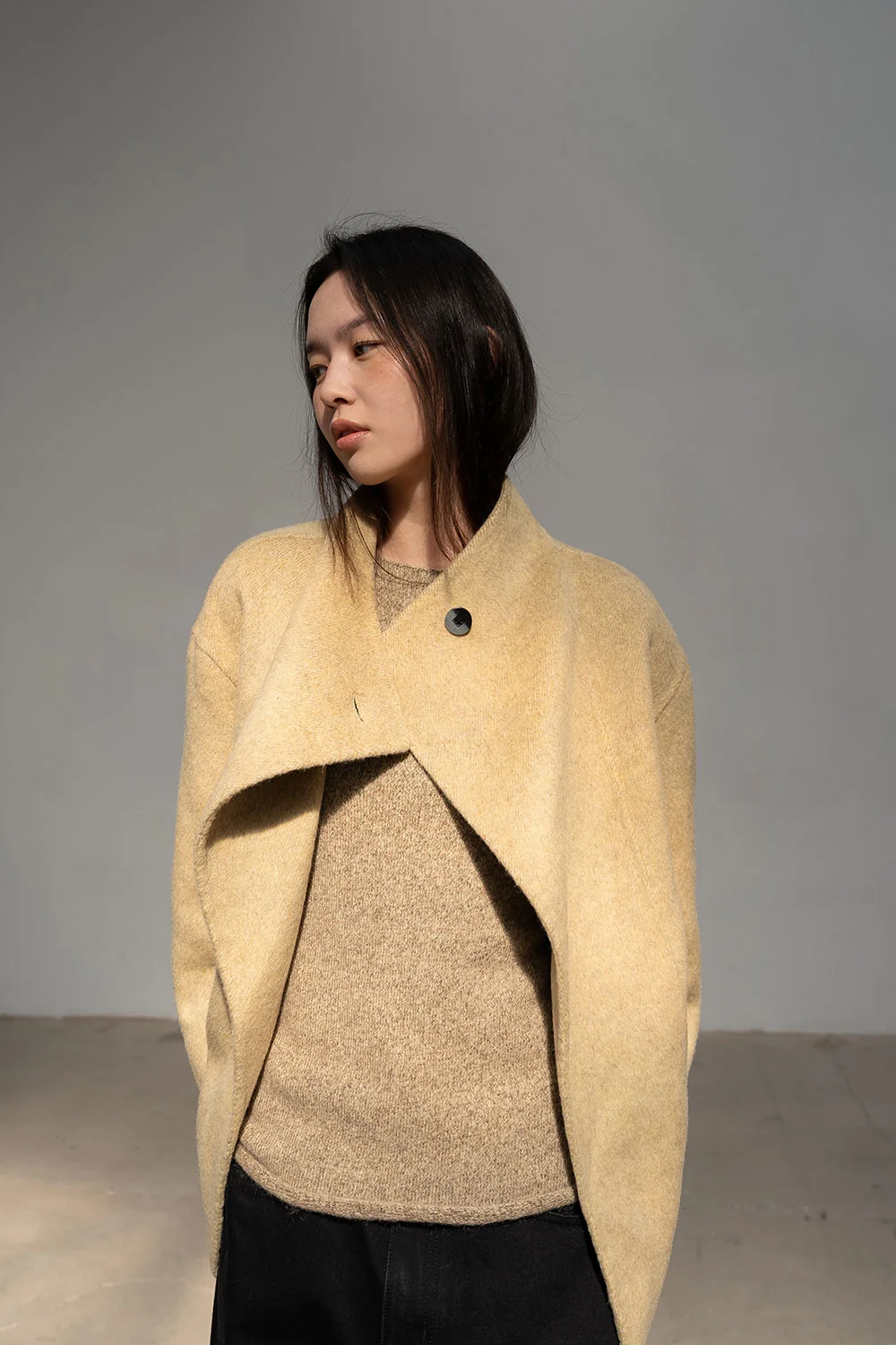 ecru half coat | OHOTORO