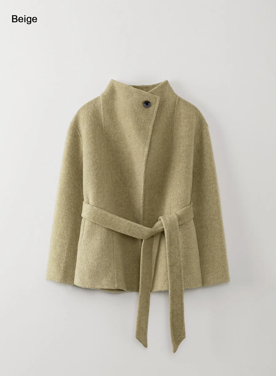 ecru half coat | OHOTORO