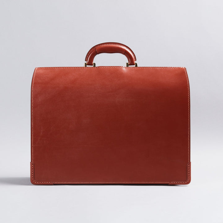 大峽製鞄『イタリアン・ダレス』ダレスバッグ2気室(ケンブリッジ・タン