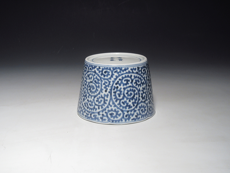 古伊万里 染付 蛸唐草文 大振りそば猪口【元禄～享保】 ｜ 古陶磁 大林