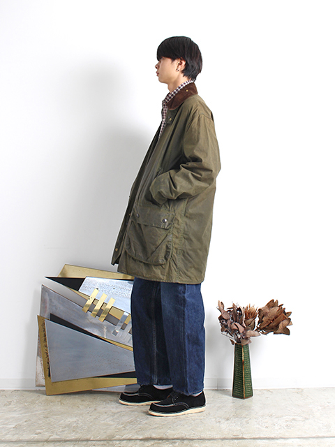 VINTAGE】86s 2warrant Barbour BORDER Sage C42 - 毎日を楽しく豊かに