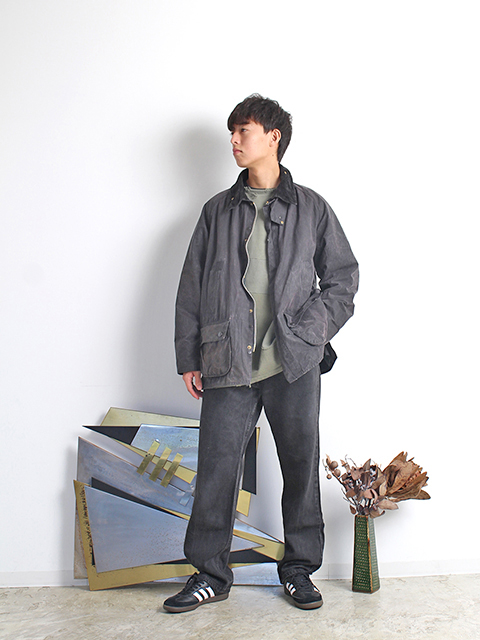 VINTAGE】98s 3WARRANT REPROOF Barbour『BEDALE』BLACK 