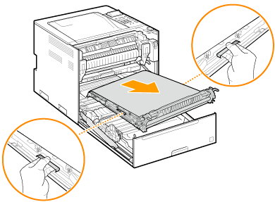 ITBユニットおよび二次転写外ローラーを交換する - Canon - Satera