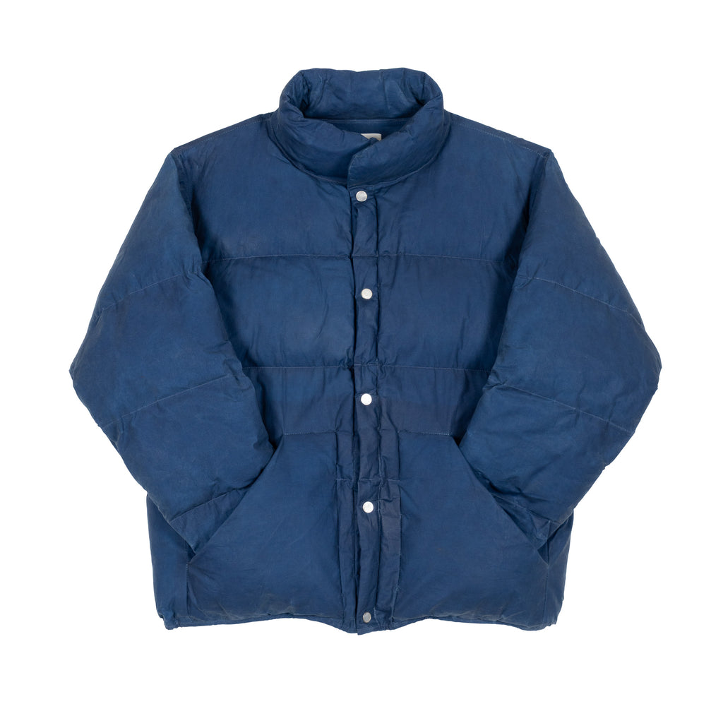 Waxed Puff Coat - French Indigo – Olderbrother