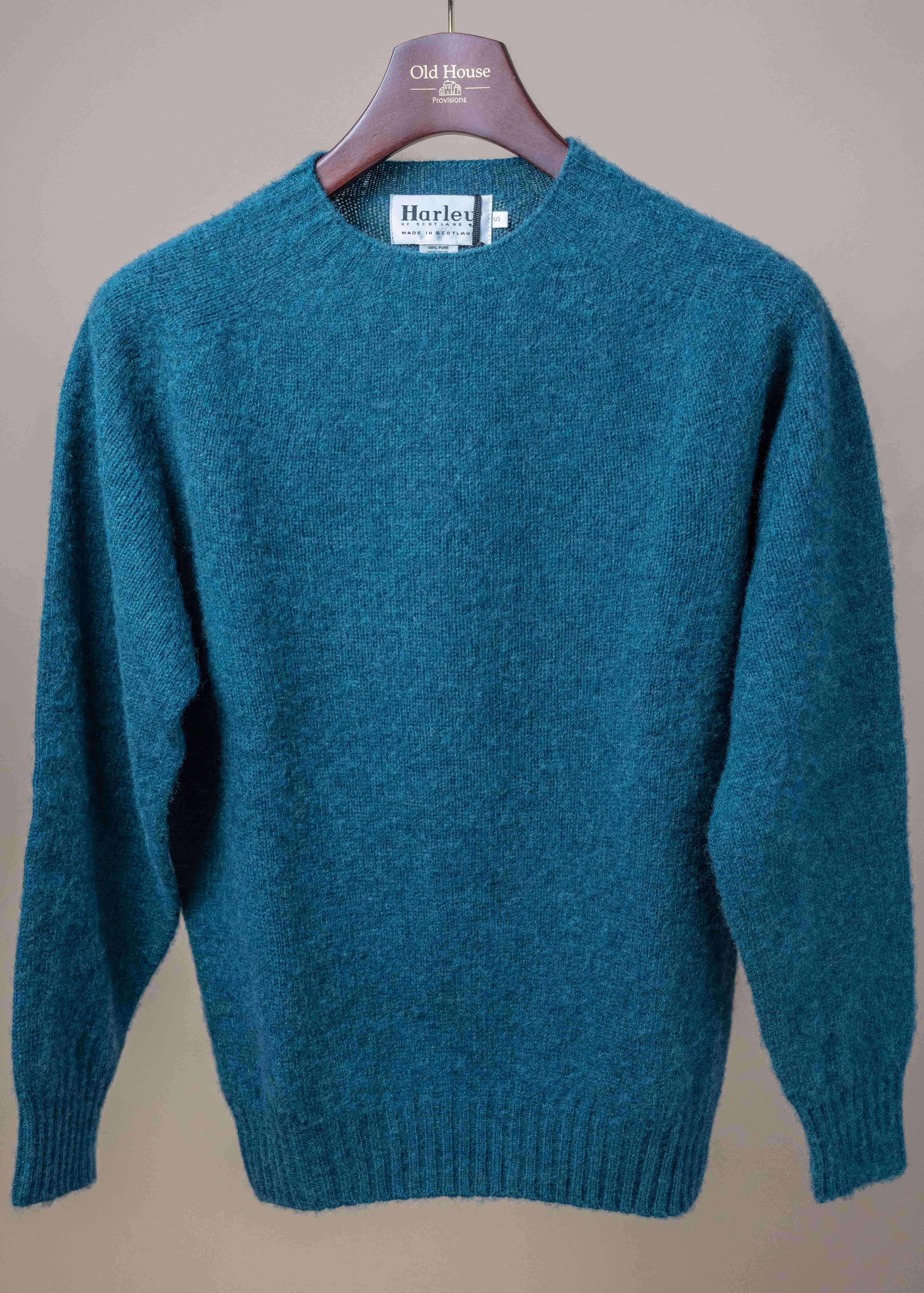 Harley of Scotland Shetland Crewneck Sweater - Tempest – Old House