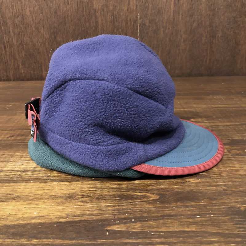 Patagonia Duckbill Synchilla fleece Cap Purple Green Carmine L