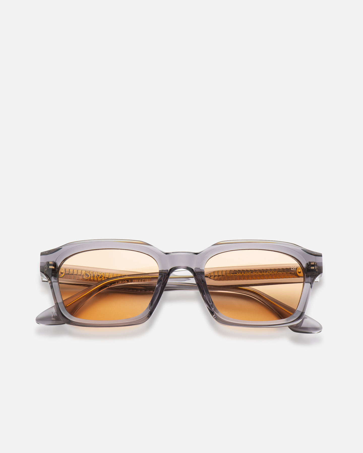OLLU SAGUARO - GREY ORANGE Lens Square-Shaped Bio-Acetate