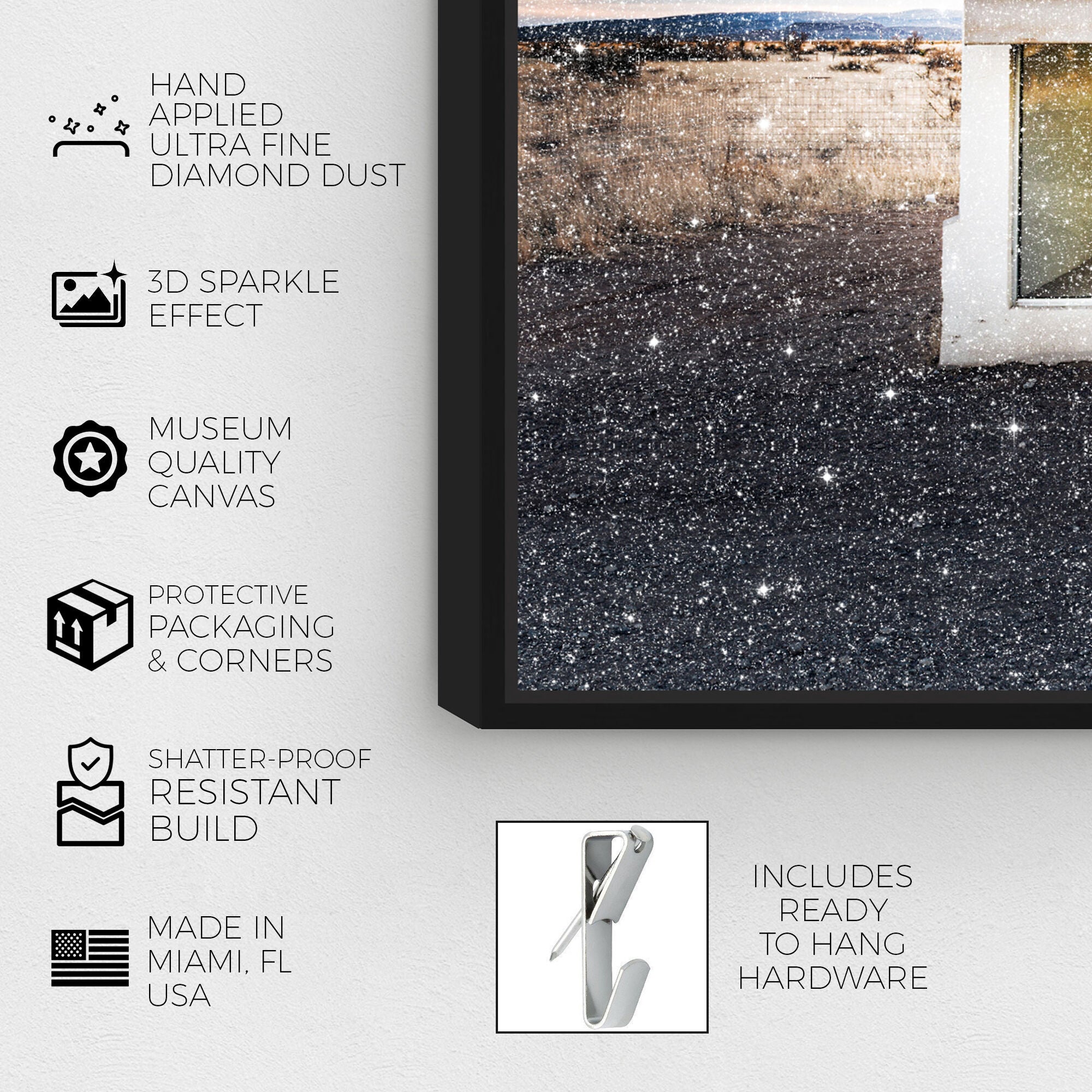 Store in Marfa Italian Color: Diamond Dust™ | Wall Art Decor with