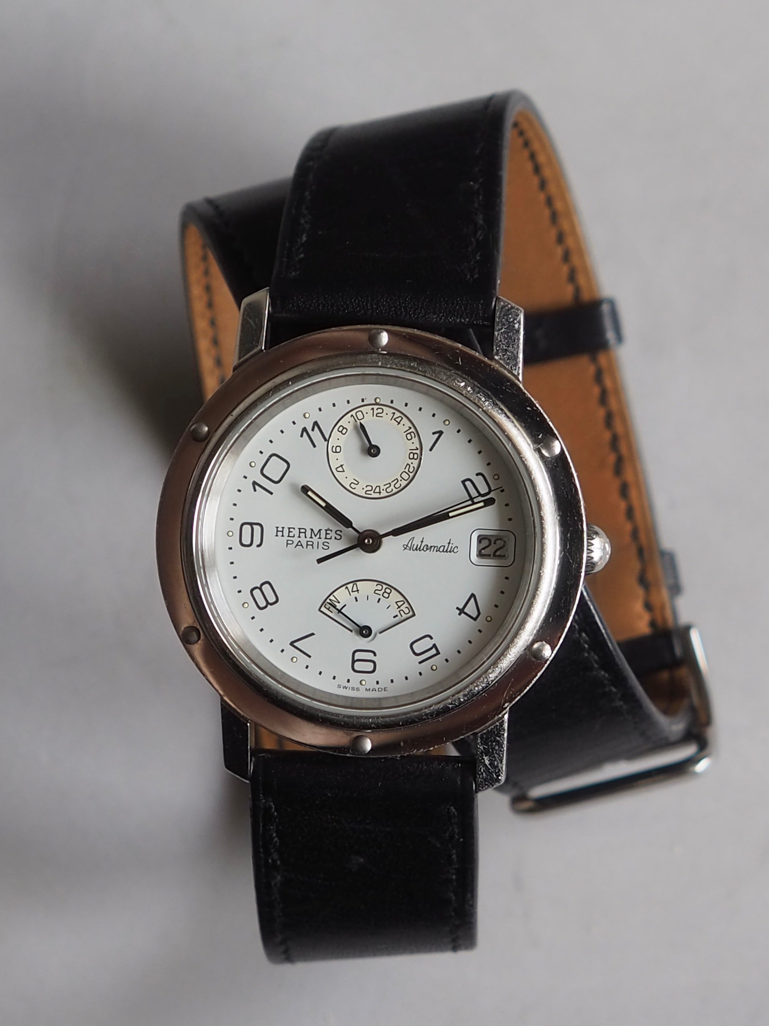 HERMES エルメス クリッパー ドゥブルトゥール ウォッチ 腕時計