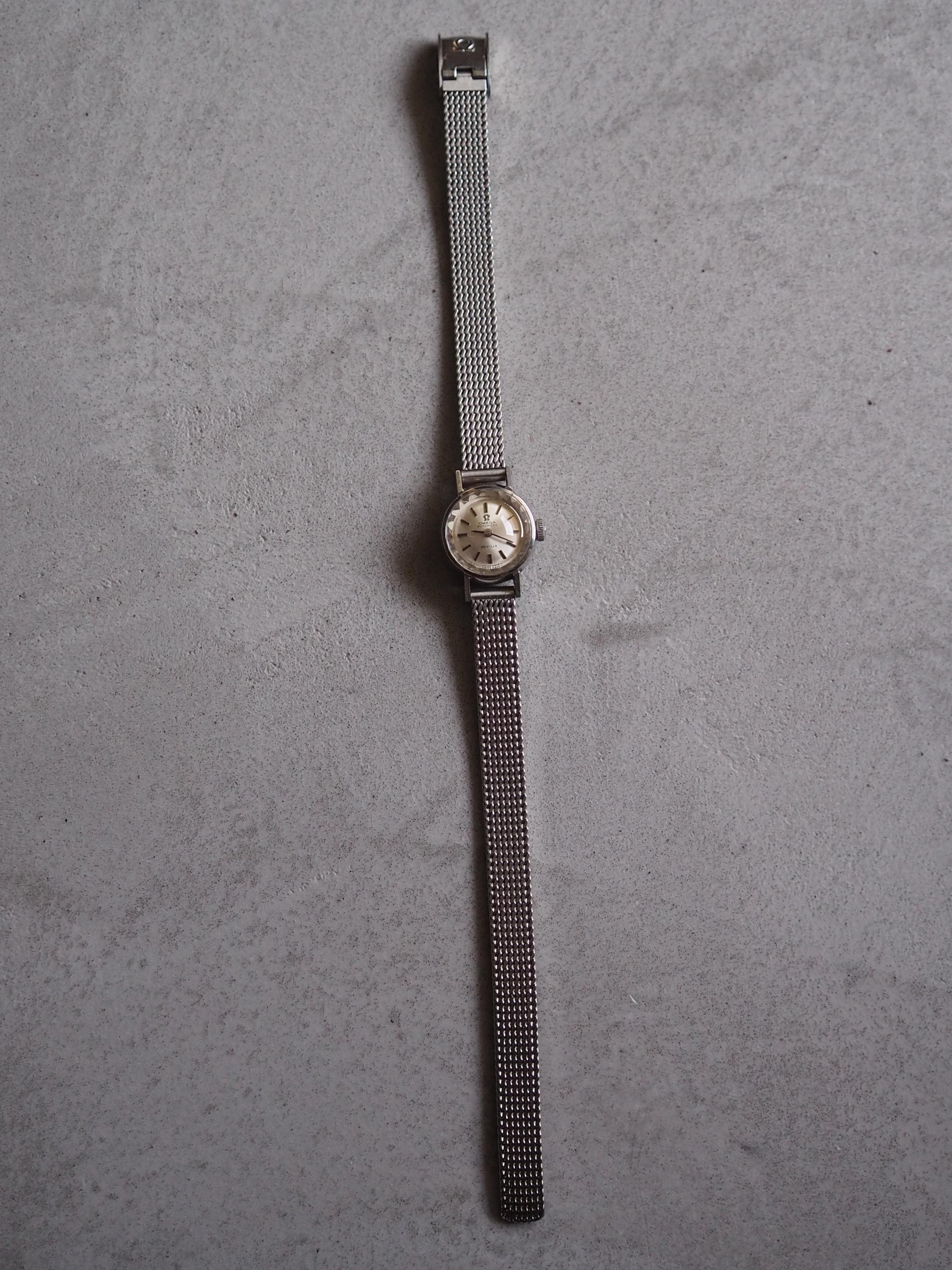 OMEGA オメガ DE VILLE デビル カットガラス ウォッチ シルバー