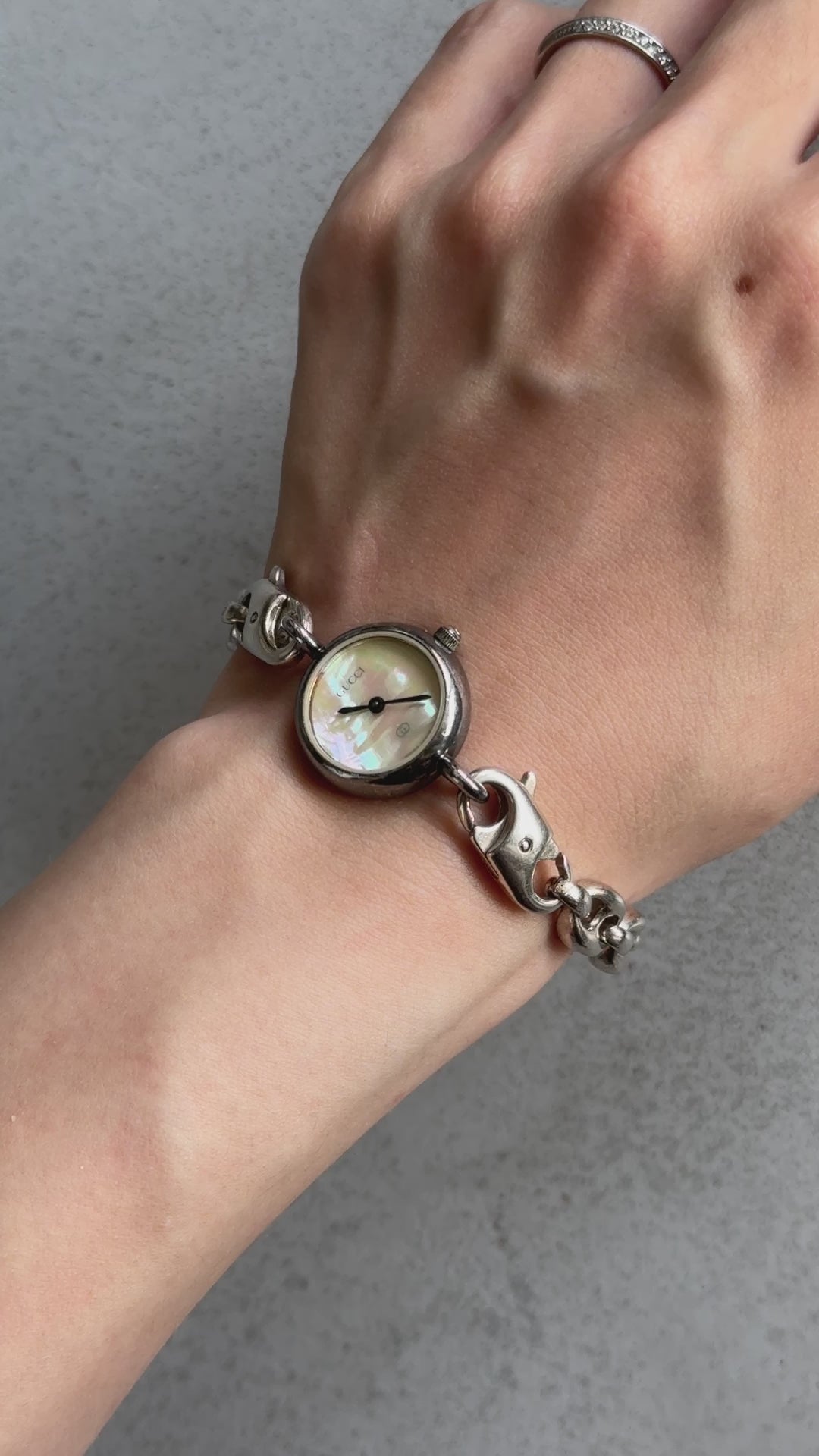 GUCCI グッチ SV925 シェル ウォッチ 腕時計 シルバー925 ヴィンテージ