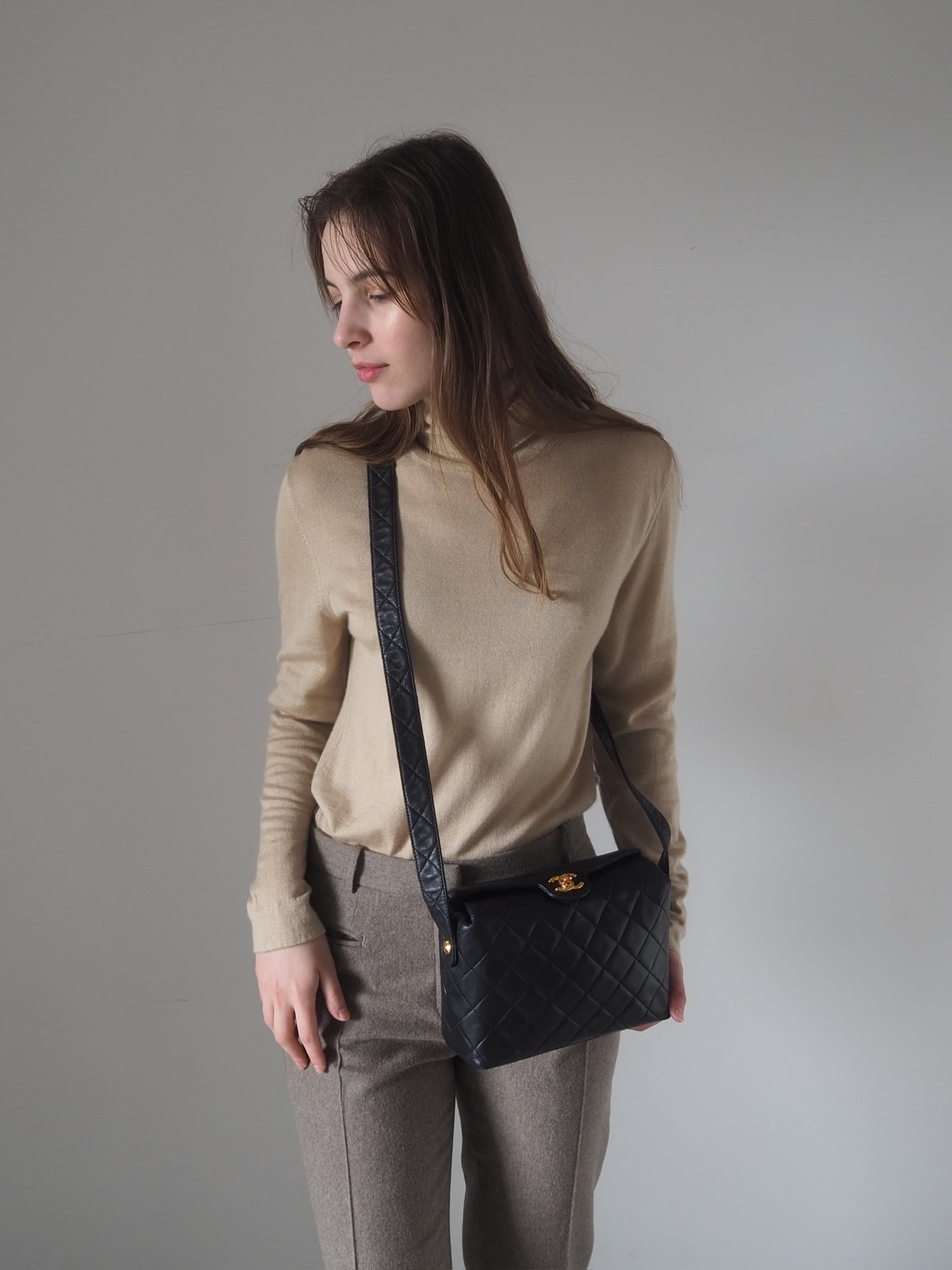 CHANEL ヴィンテージ シャネル ココマーク ショルダーバッグ ブラック