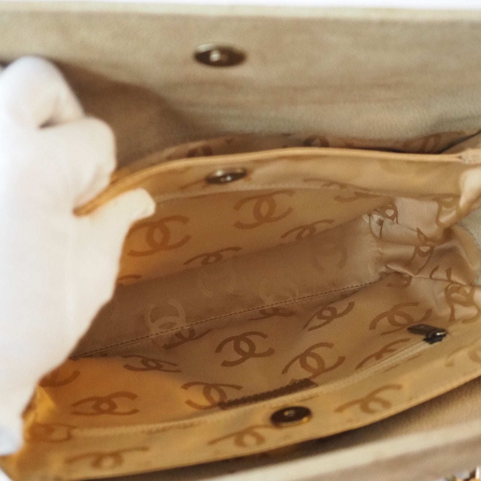 CHANEL スエード キャビアスキン ショルダーバッグ