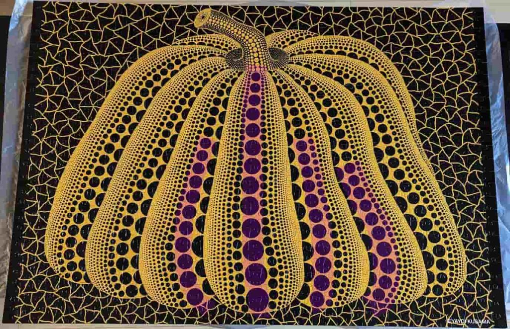 草間彌生「かぼちゃ」1000ピースパズルの攻略法。コツ？それは気合