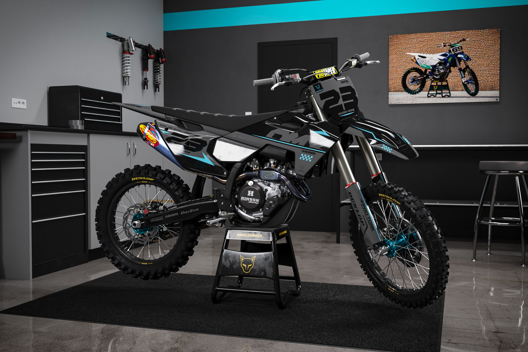 Husqvarna HOLESHOT Graphics Kit Grey – OMXGraphics