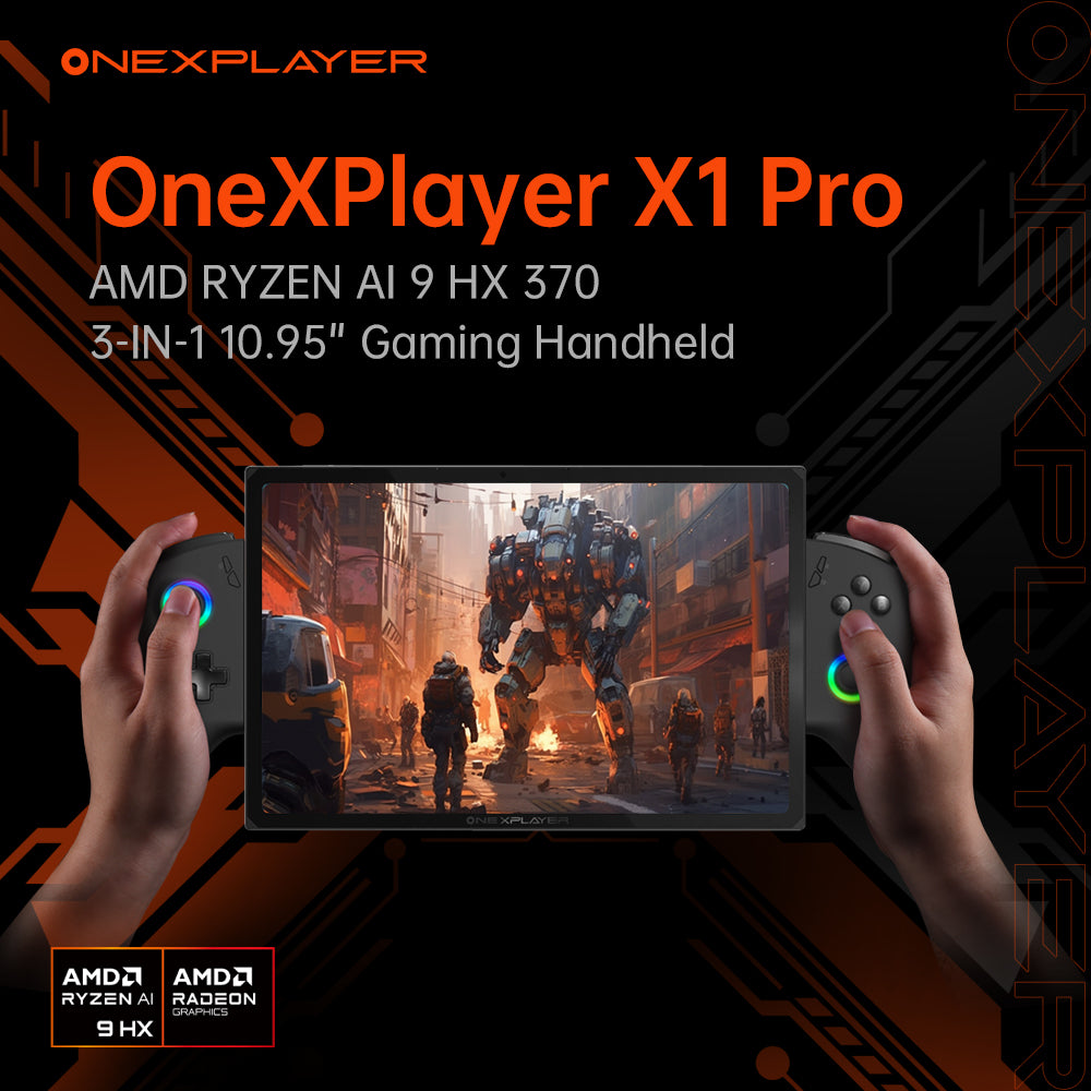 ONEXPLAYER X1 PRO AMD Ryzen™ AI 9 HX 370/8840U, 10.95'' 3-In-1 Gaming