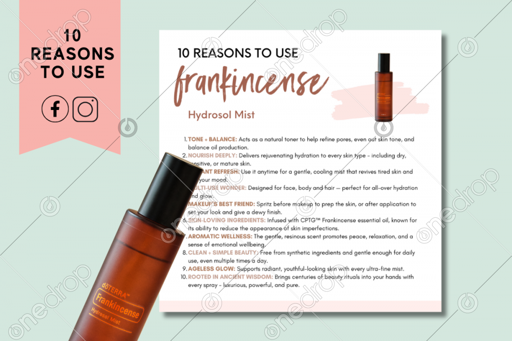 10 Reasons to use Frankincense Hydrosol Mist by Jess Tunis - One Drop