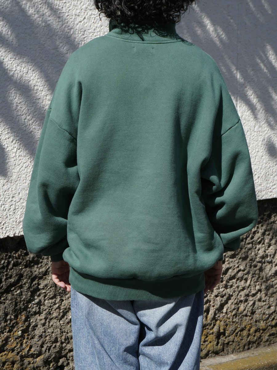PIGMENT DYED ZIP SWEATSHIRT[GREEN] | 1LDK (ワンエルディーケー