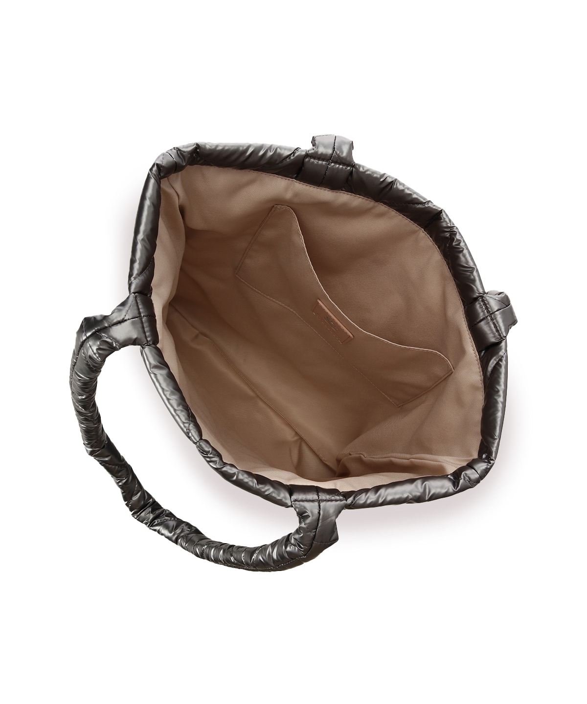 メタリックカラーキルティングトートバッグ(FREE ダークグレー