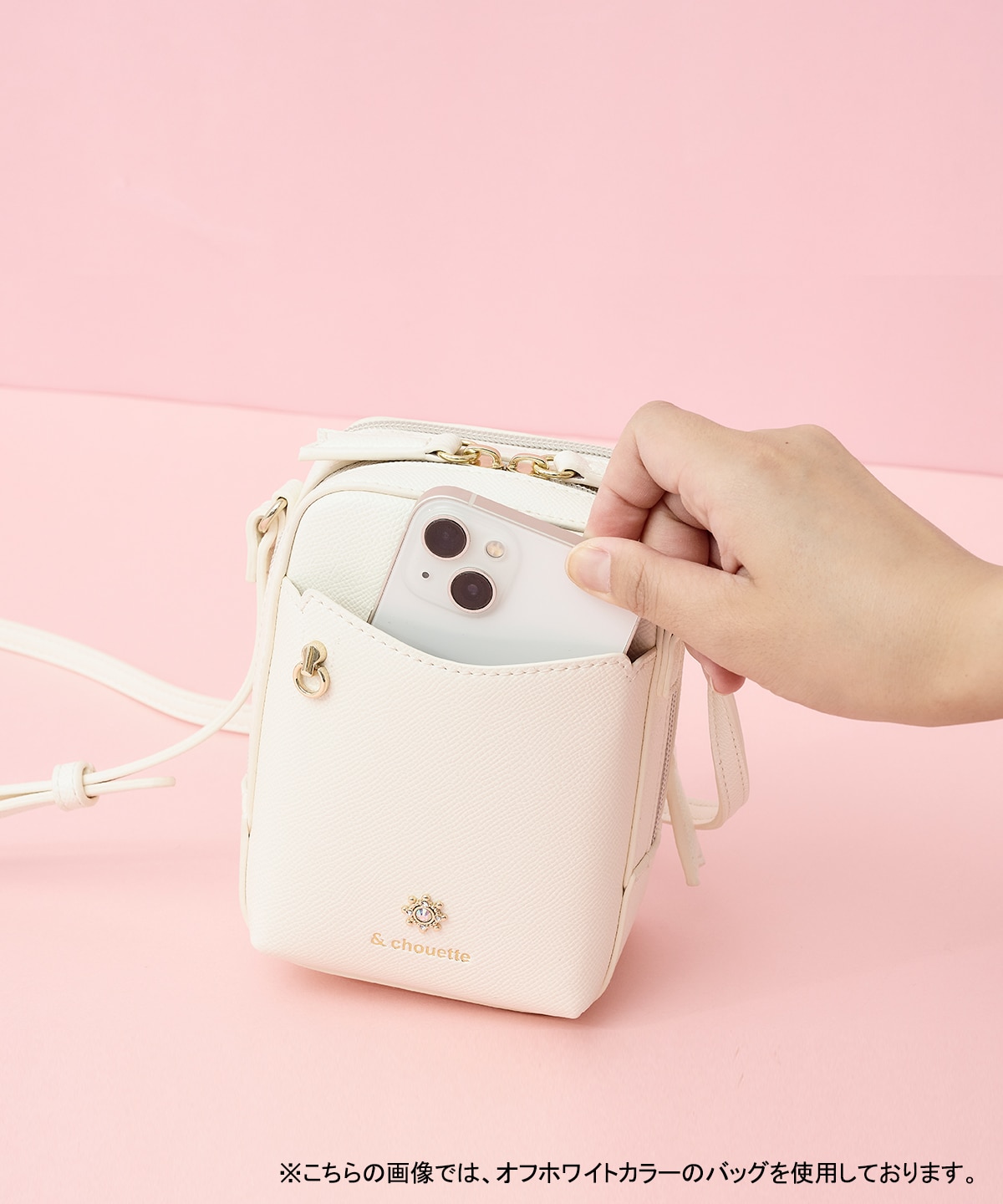 & chouette】≪推し事バッグ≫クリアポケット付きビジューショルダー