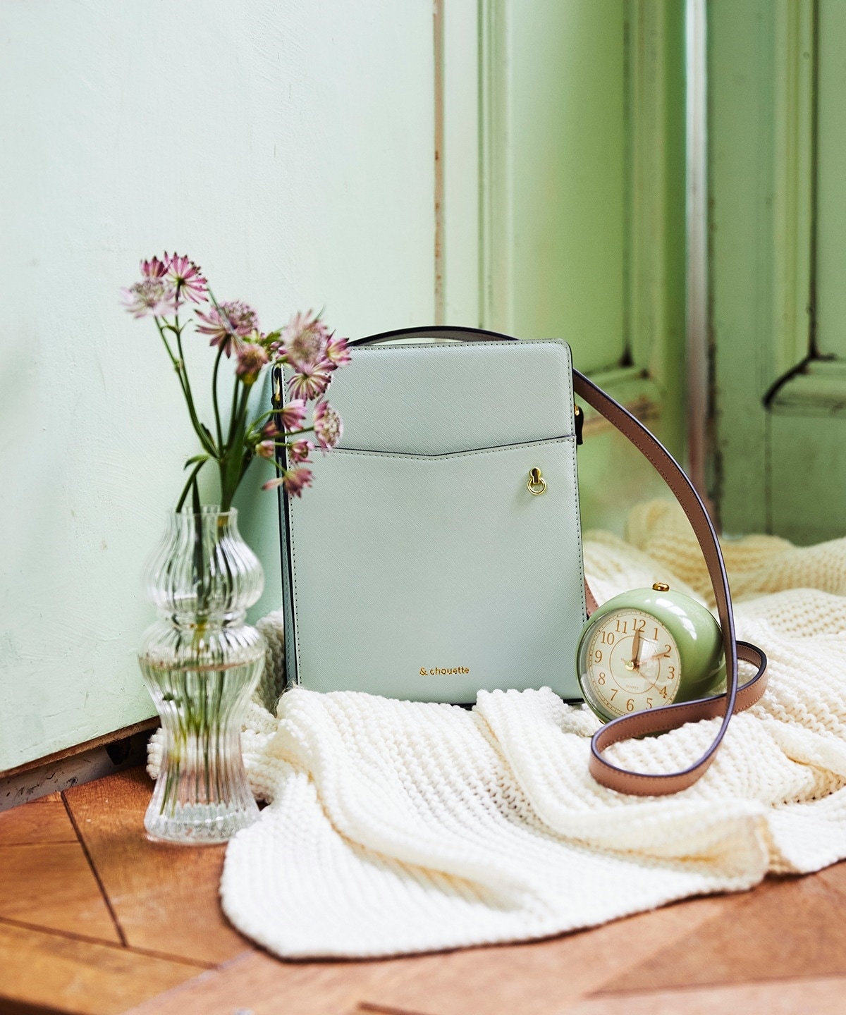 & chouette】《推し事バッグ》クリアポケット付き縦型ショルダーバッグ