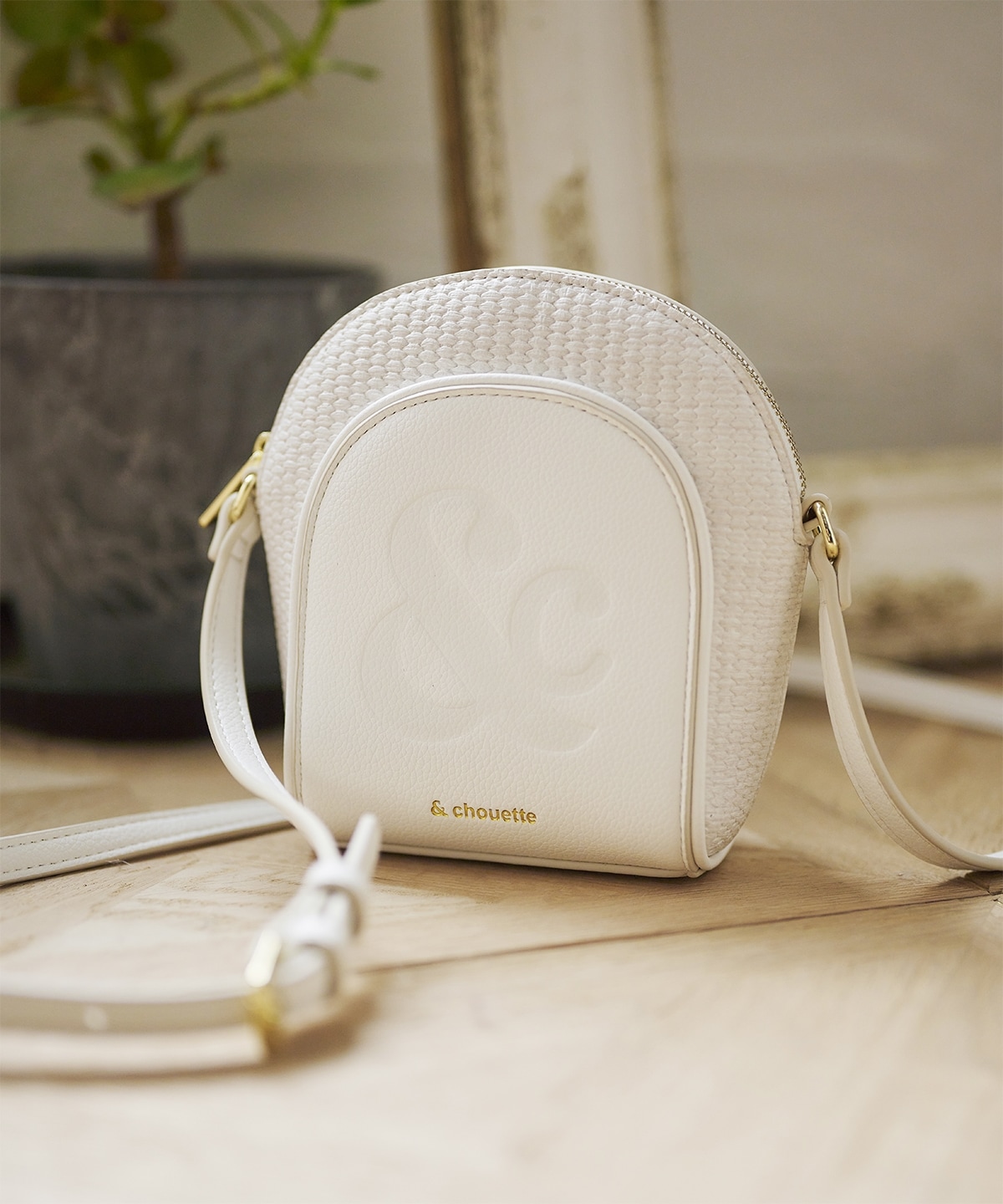 & chouette】かごバッグ風 ショルダーバッグ