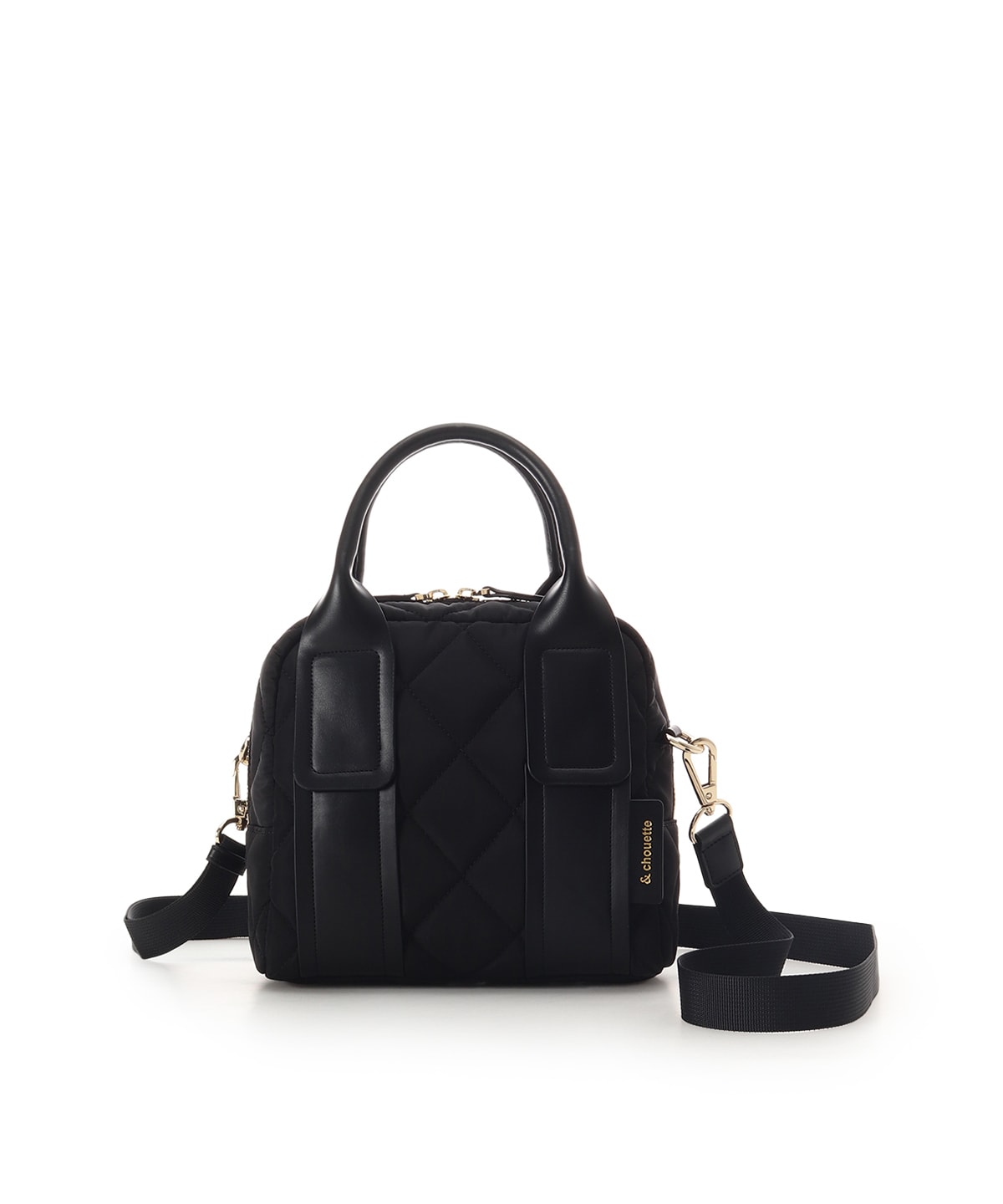 ダイヤ型キルティングショルダーバッグ(FREE ブラック): & chouette