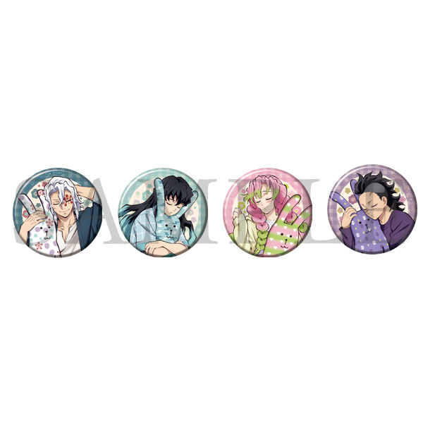 アニメ「鬼滅の刃」缶バッジ＆アクリルチャームセット（全4種）