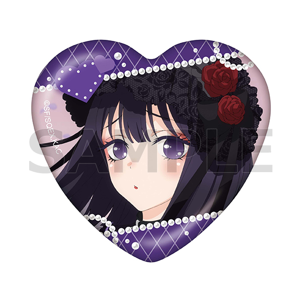 ハート型缶バッジ