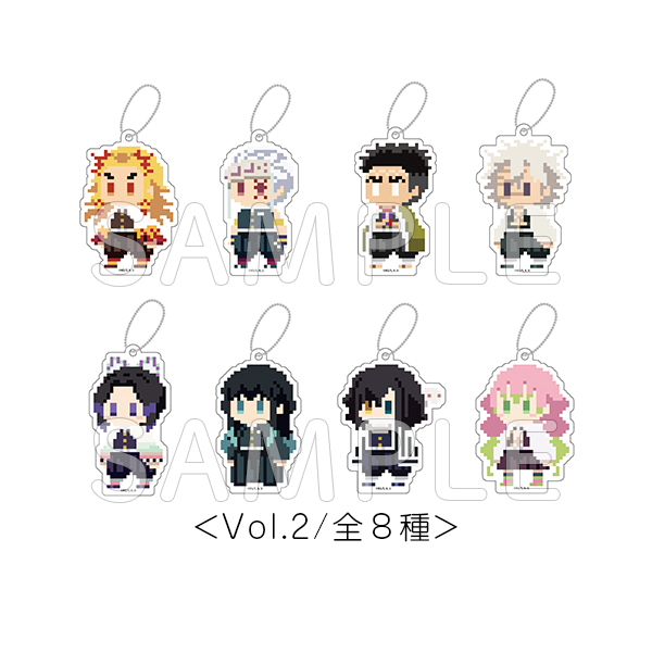 鬼滅の刃 ドットシリーズ トレーディングアクリルキーホルダー