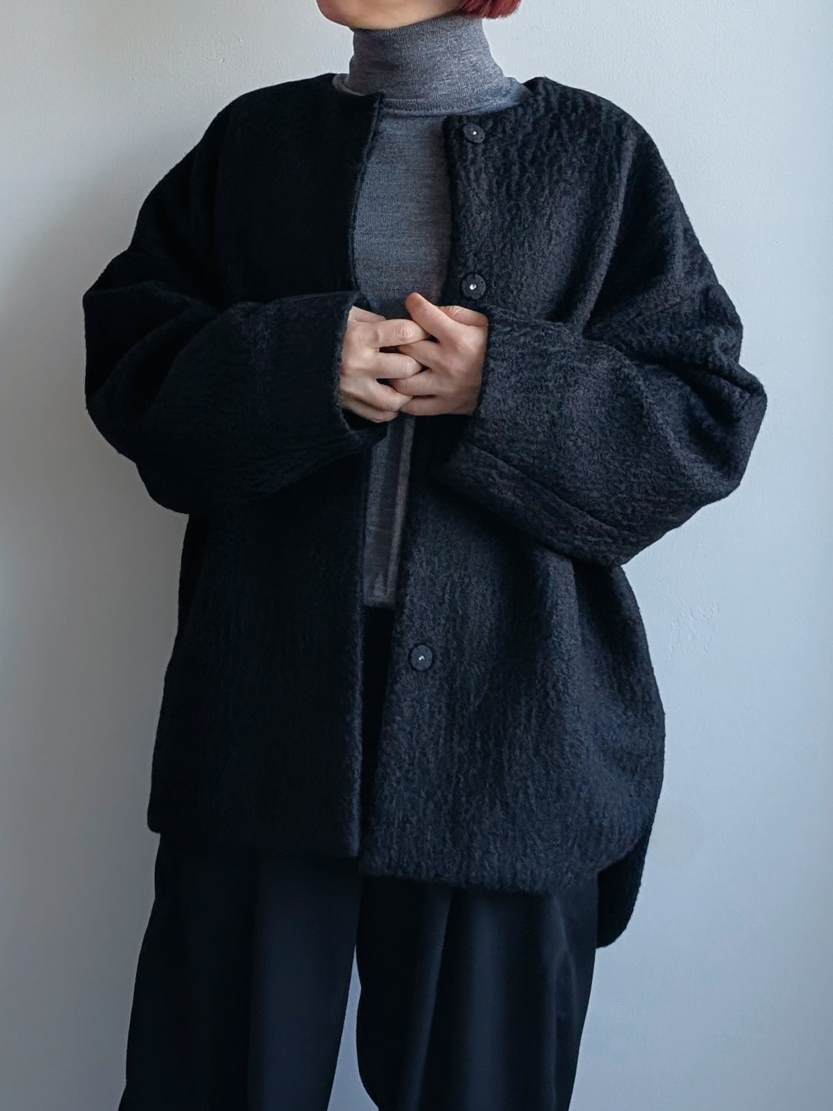 プードルボアノーカラーコート – FRUNQAVAN ONLINE STORE